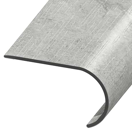 ReNew LVT Metalcrete Platinum 2.48x1.52x94" LVT Round Stair Nose by Versatrim