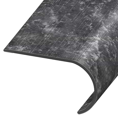 ReNew LVT Metalcrete Charcoal 2.48x1.52x94" LVT Round Stair Nose by Versatrim