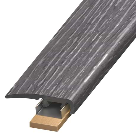 Woodcrete LVT Charcoal 1.38x94" LVT Slim End Cap by Versatrim