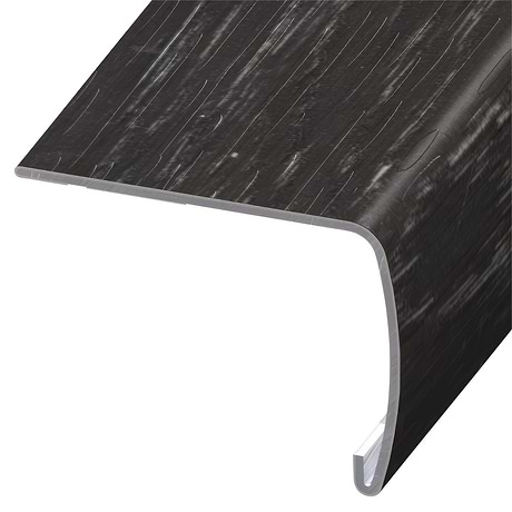 Woodcrete LVT Black 2x1.5x94" VersaEdge Xtra Tall Stair Nose by Versatrim