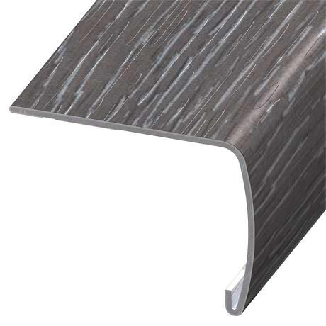 Woodcrete LVT Charcoal 2x1.5x94" VersaEdge Xtra Tall Stair Nose by Versatrim