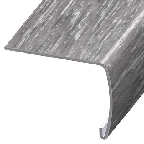 Woodcrete LVT Silver Gray 2x1.5x94" VersaEdge Xtra Tall Stair Nose by Versatrim