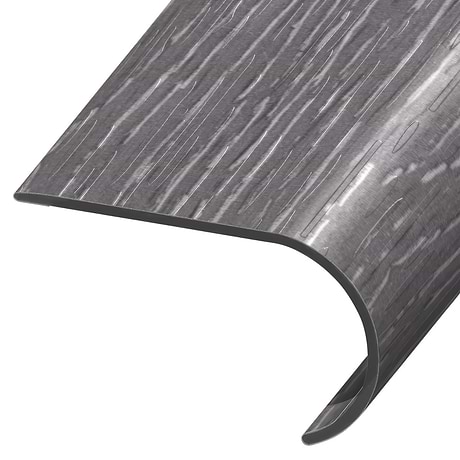 Woodcrete LVT Charcoal 2.48x1.52x94" LVT Round Stair Nose by Versatrim