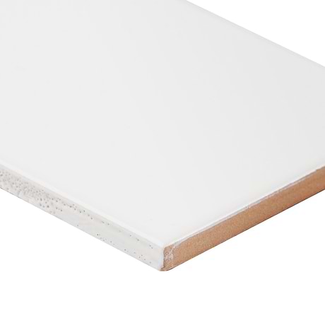 Basic White 4x12 Polished Ceramic Bullnose