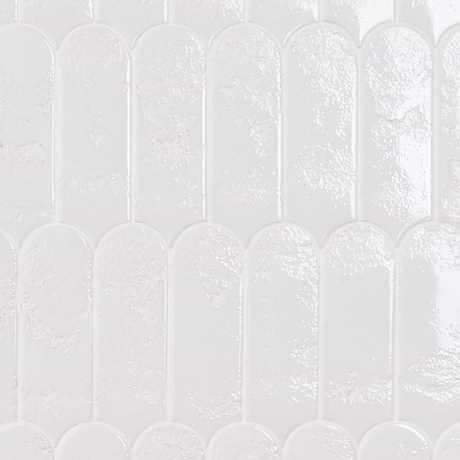 Corali Cloud White 3x9 Textured Glossy Ceramic Tile