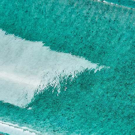 LavaArt 3D Fluted Aquamarine 6x36 Glossy Lava Stone Bar Tile