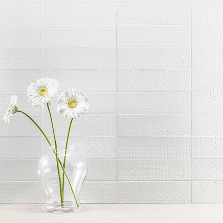 Tessuto White 4X12 Matte Porcelain Subway Tile