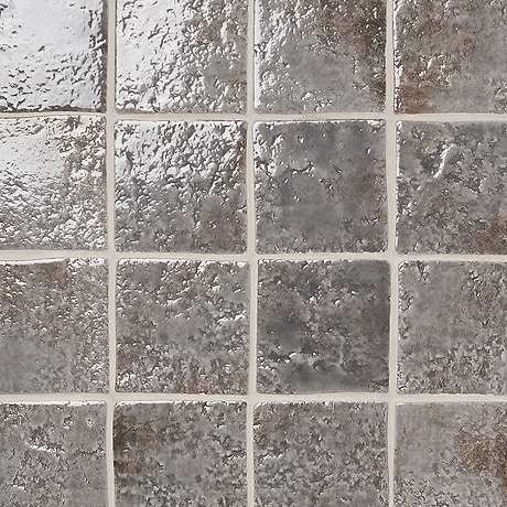 Greta Smoke Gray 5x5 Glossy Textured Porcelain Tile