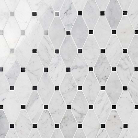 Octave White 2x4 Octagon Polished Mosaic