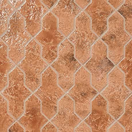 Greta Cruz Sunset Terracotta 5x8 Glossy Textured Porcelain Tile