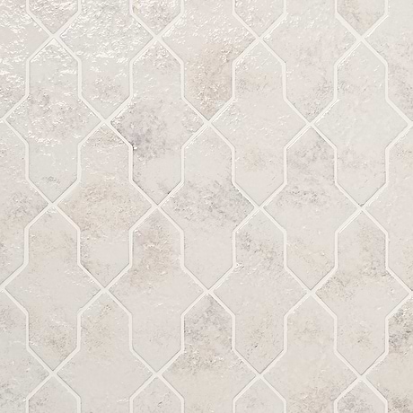Greta Cruz Seashell White 5x8 Glossy Textured Porcelain Tile