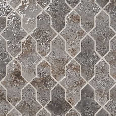 Greta Cruz Smoke Gray 5x8 Glossy Textured Porcelain Tile