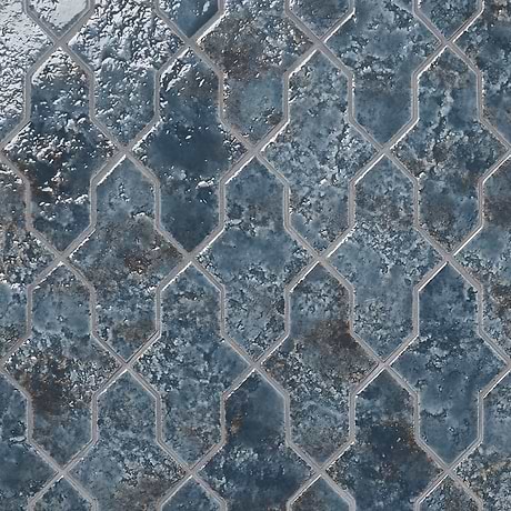 Greta Cruz Midnight Blue 5x8 Glossy Textured Porcelain Tile