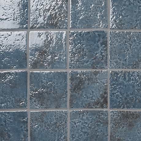 Greta Midnight Blue 5x5 Glossy Textured Porcelain Tile