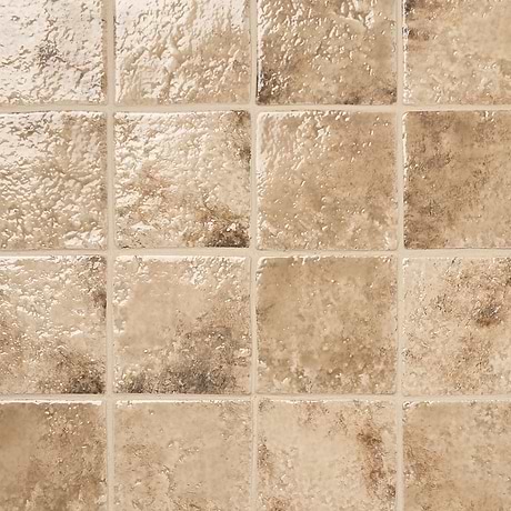 Greta Sand Beige 5x5 Glossy Textured Porcelain Tile