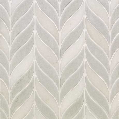 Nabi Sprig Glacier White Marble & Crackled Glass Mosaic