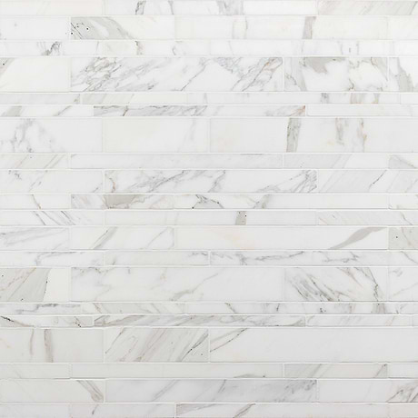 Calacatta Tuscany Gray Polished Marble Mosaic