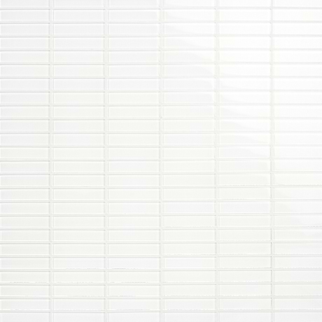 Loft Super White 1x4 Polished Glass Mosaic