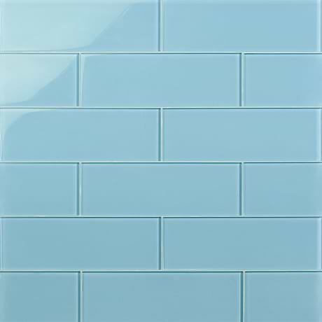 Loft Turquoise 4x12 Polished Glass Subway Tile