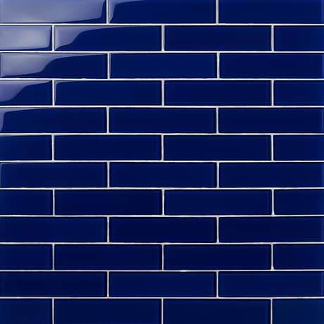 Loft Royal Blue 2x8 Polished Glass Subway Tile
