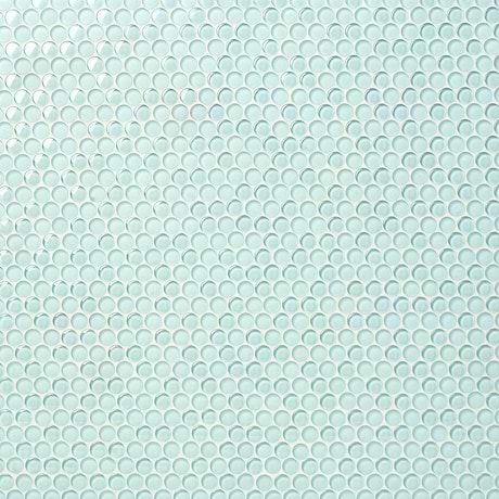 Loft Adriatic Mist Green 1" Penny Round Glass Mosaic