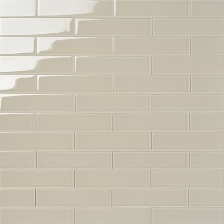 Loft Sand Beach Beige 2x8 Polished Glass Subway Tile