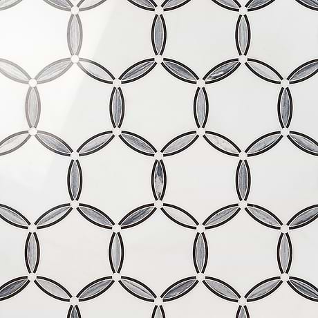 Celine Bianco White Polished Marble Mosaic