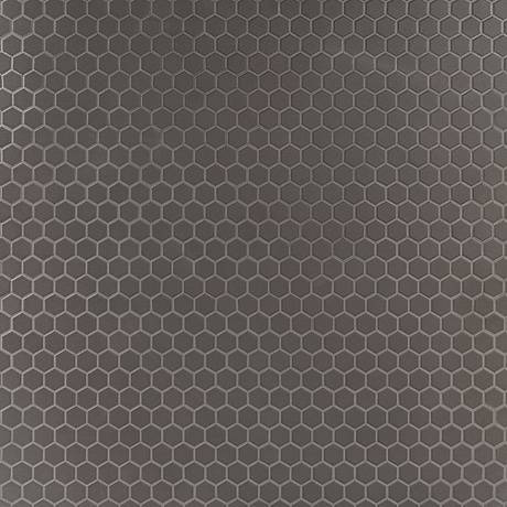 Level Black 1" Hexagon Matte Porcelain Mosaic