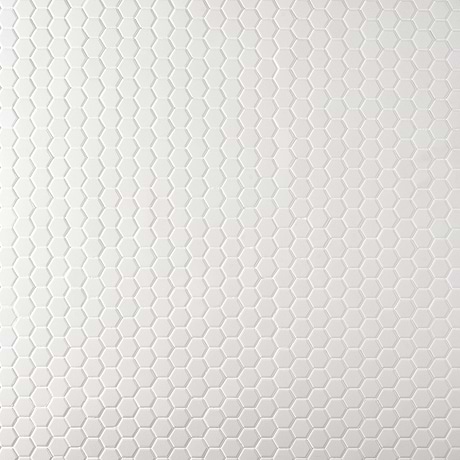 Level White 1" Hexagon Matte Porcelain Mosaic
