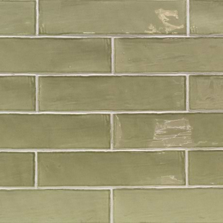 Lancaster Celery Green 3X12 Polished Ceramic Subway Tile