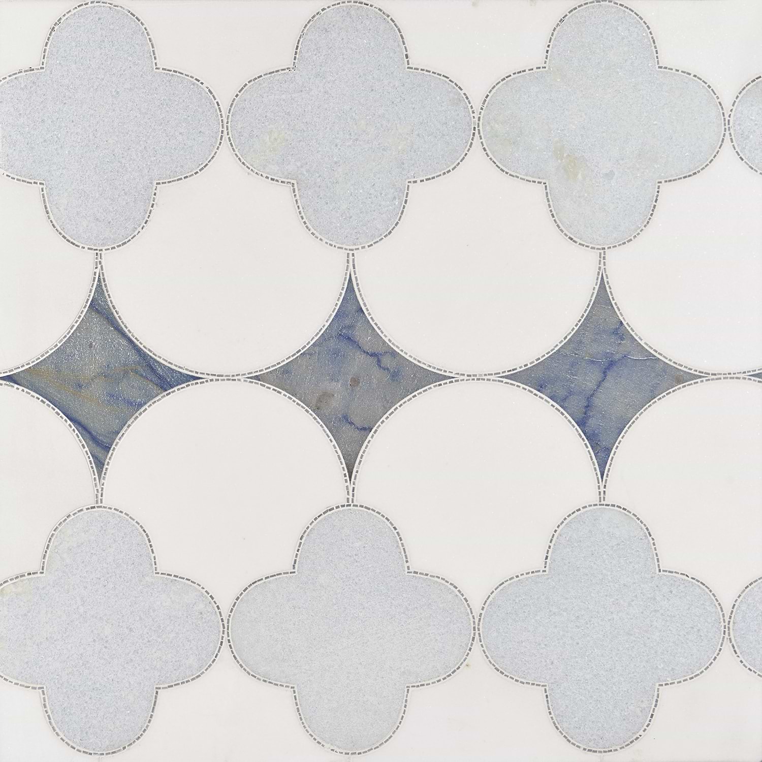 LAYLA Azul Blue Polished Marble Mosaic