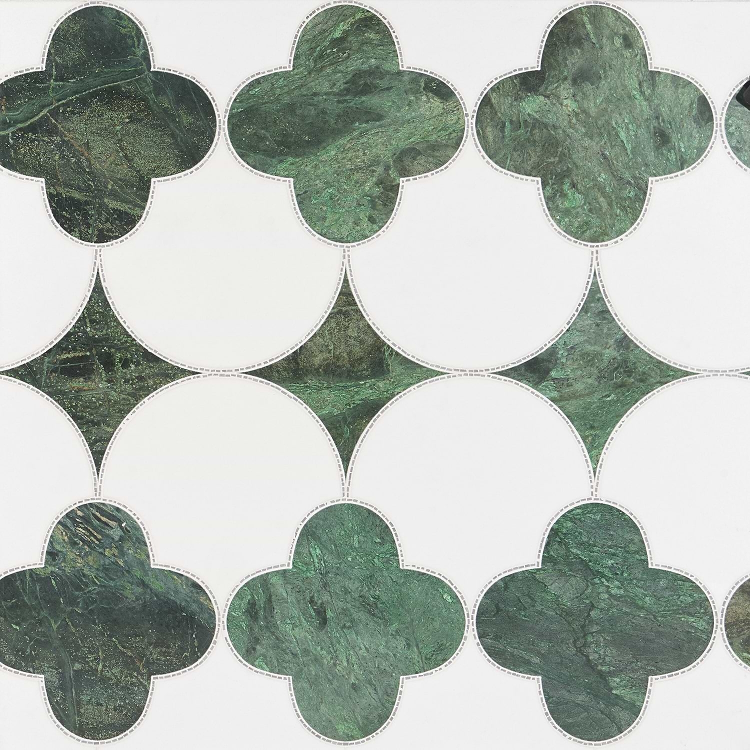 LAYLA Verde Green Polished Marble Mosaic