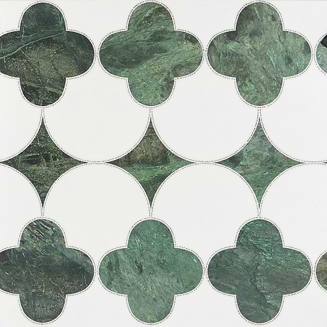Layla Verde Green Polished Marble Mosaic