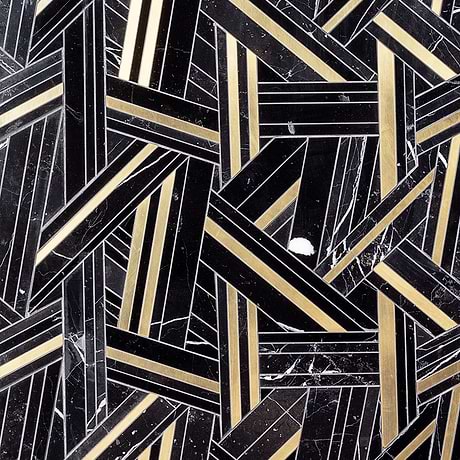 Kairos Ecliptic Black & Gold Polished Marble Mosaic
