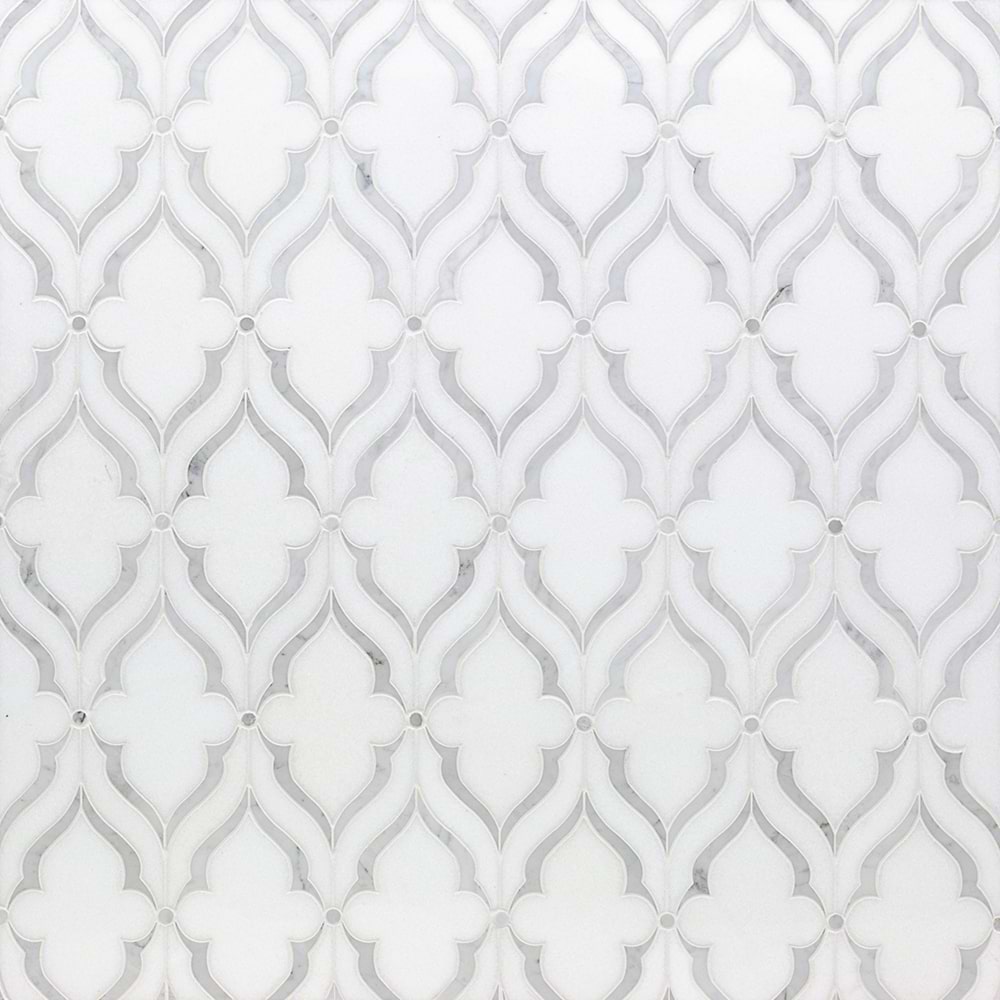 BORGIAS Gray & White Polished Marble Mosaic