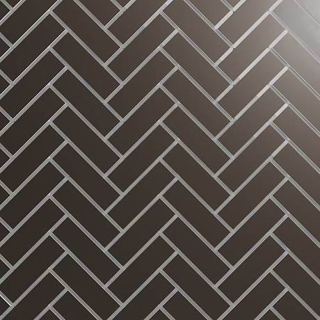 Bronze 4X12 Frosted Beveled Mirror Subway Tile
