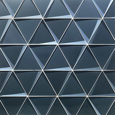 Remington Midnight Blue 6” Triangle 3D Glass Tile