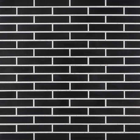 New Palm Beach Black Brick Polished 3x12" Marble Mosaic by Krista Watterworth