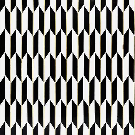 Gatsby Gold 1x4 Polished Marble & Brass Mosaic