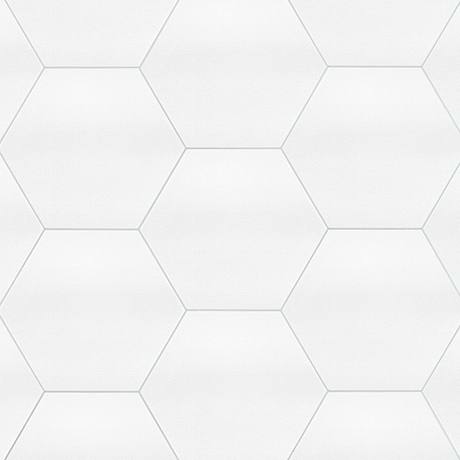 Nanoglass White 10" Hexagon Polished Tile