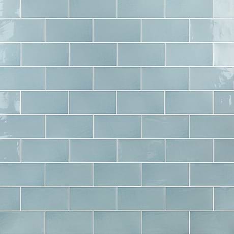 Aruba Blue 5x10 Polished Ceramic Subway Tile