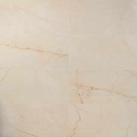 Marble Tech Crema Avorio Beige 12x24 Polished Porcelain Tile