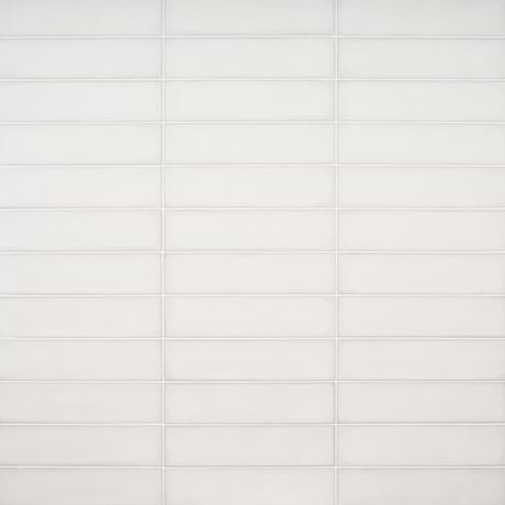 Artblock Bianco White 4x16 Matte Porcelain Tile by Stacy Garcia