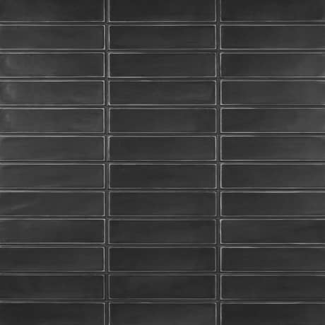 Artblock Nero Black 4x16 Matte Porcelain Tile by Stacy Garcia
