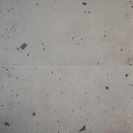 Kobe Cement Smoke Gray 24x48 Terrazzo Look Matte Porcelain Tile