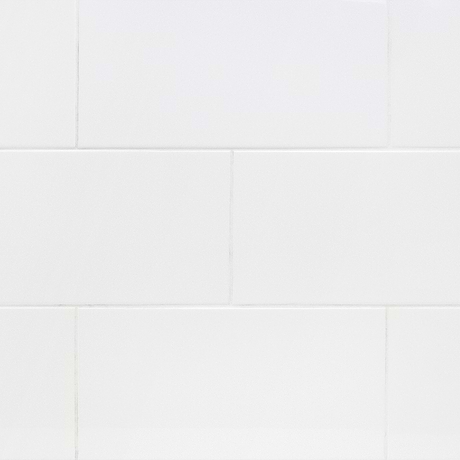Basic White 8X16 Polished Ceramic Subway Tile