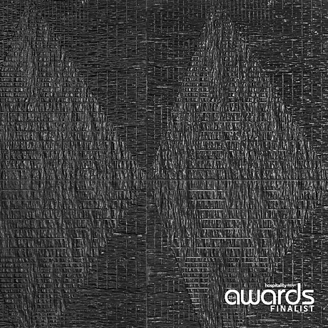 Bansu Carved Black Jade 16x16 Textured Honed Marble Tile