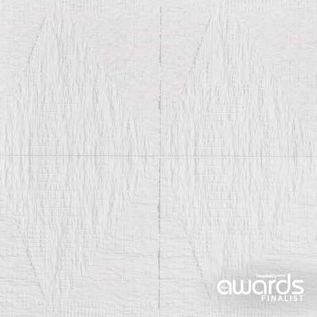 Bansu Carved White Thassos 16x16 Textured Honed Marble Tile