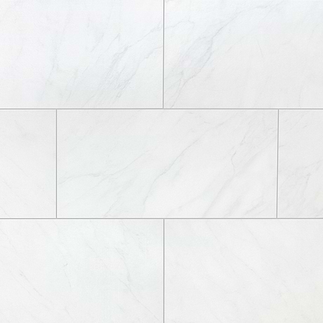 Belvedere Bianco White 15X30 Semi-Polished Porcelain Tile