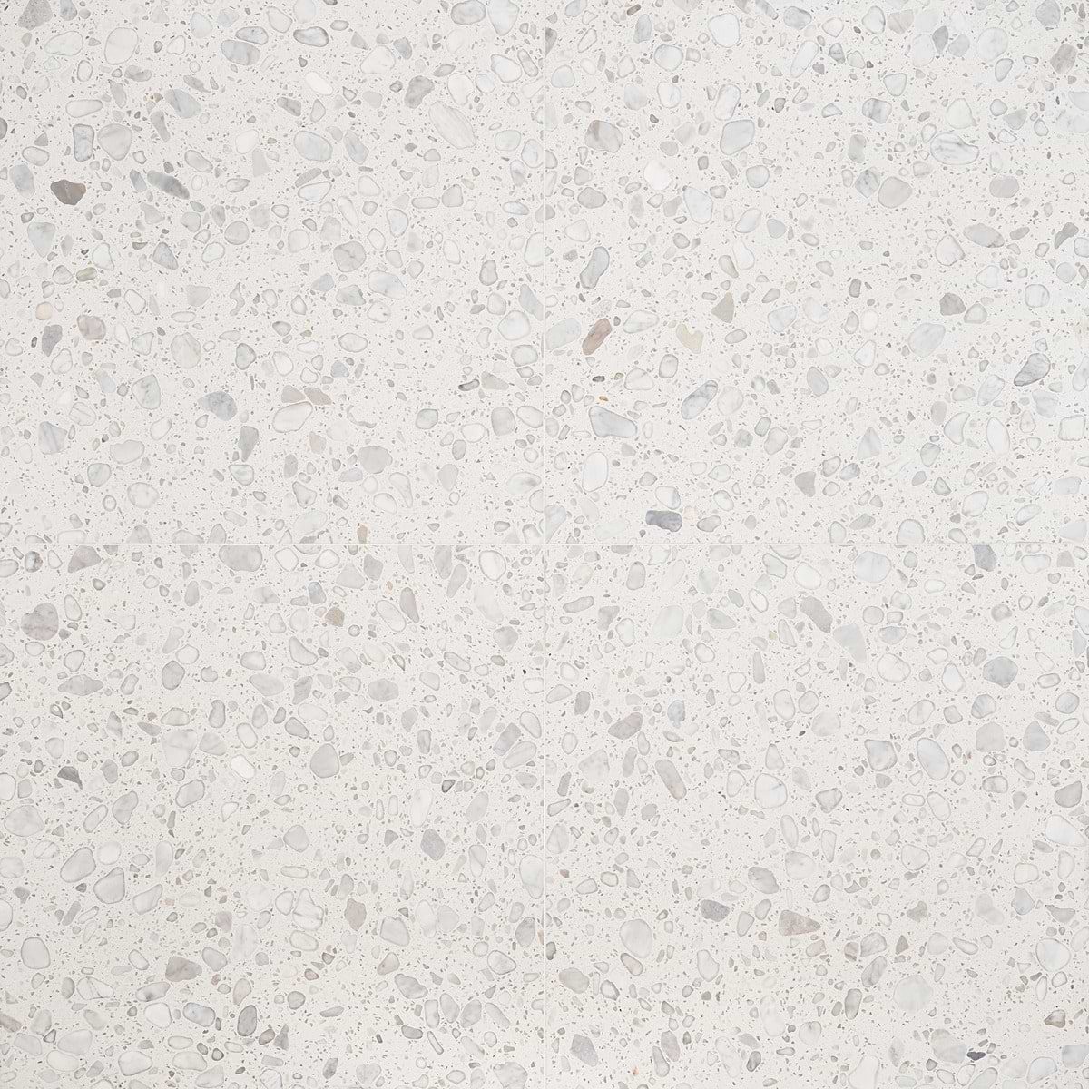 TERRAZZO ITALY Sacra Bianco White 24x24 Honed Terrazzo Tile
